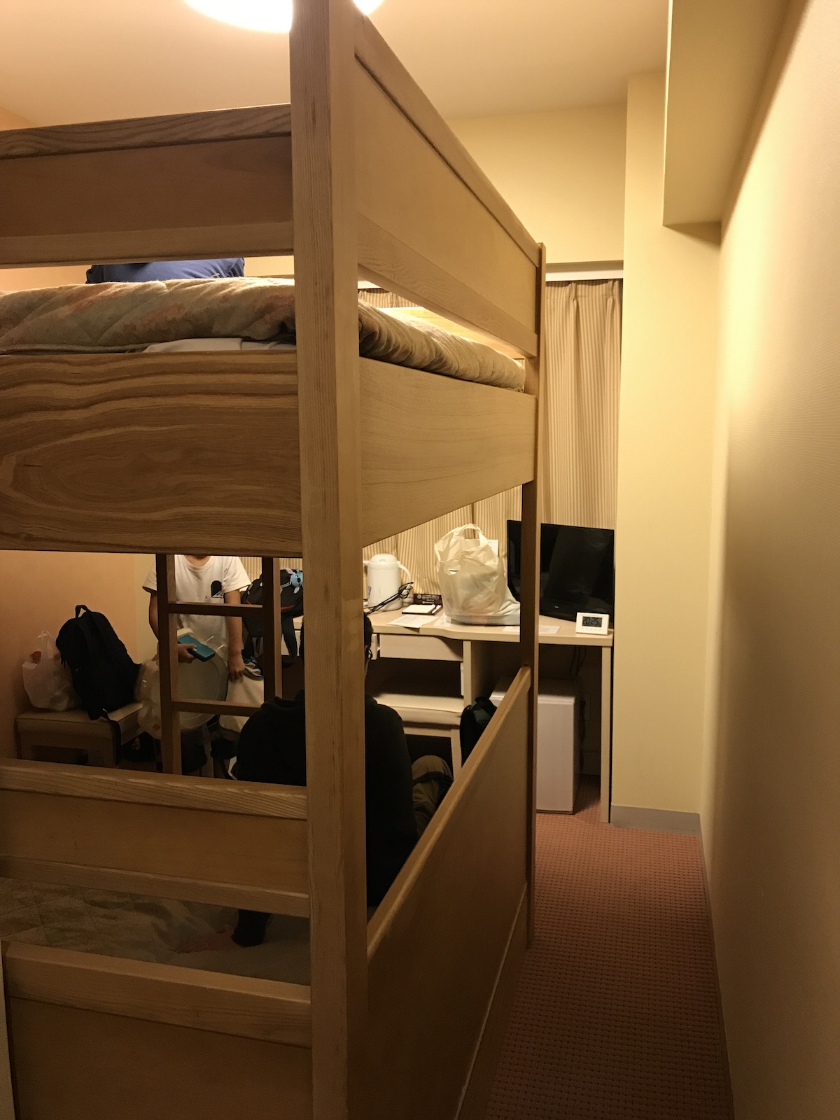 2段ベッドのホテル